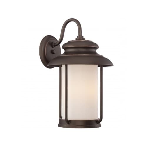 Nuvo 9.8W Bethany LED Outdoor Large Wall Light, Satin White Glass