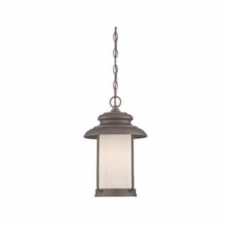 9.8W Bethany LED Outdoor Hanging Light, Satin White Glass