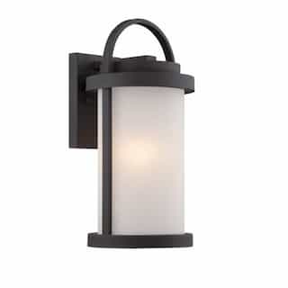 Willis LED Outdoor Small Wall Light, 9.8W bulb, Antique White Glass