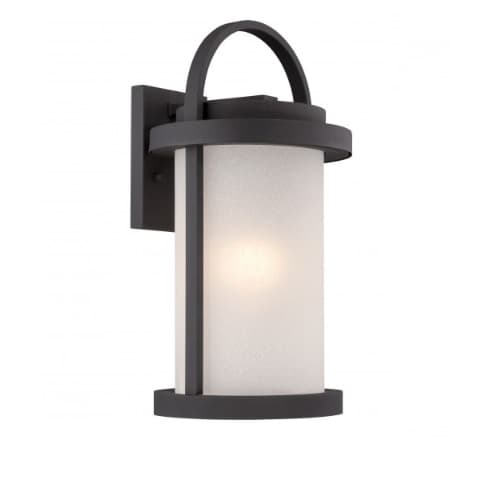 Nuvo Willis LED Outdoor Large Wall Light, 9.8W bulb, Antique White Glass