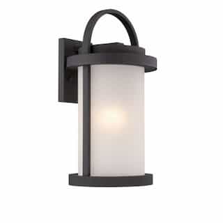 Willis LED Outdoor Large Wall Light, 9.8W bulb, Antique White Glass
