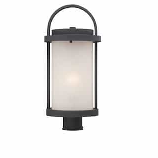 Nuvo Willis LED Outdoor Post Light, 9.8W bulb, Antique White Glass
