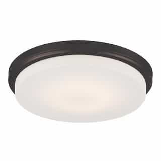 Nuvo Dale LED Flush Mount Light Fixture, Mahogany Bronze, Opal Frosted Glass