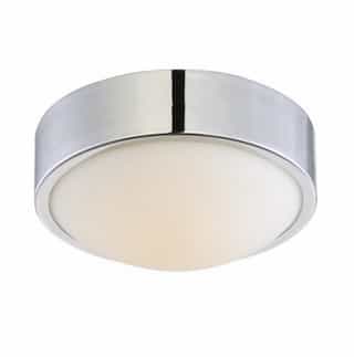 Nuvo 16W Perk 9in LED Flush Mount, Polished Nickel