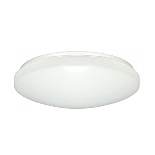 Nuvo 14" LED Flush Mount Light Fixture, White, Acrylic, Dimmable
