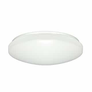 14" LED Flush Mount Light Fixture, White, Acrylic, Dimmable (50%)