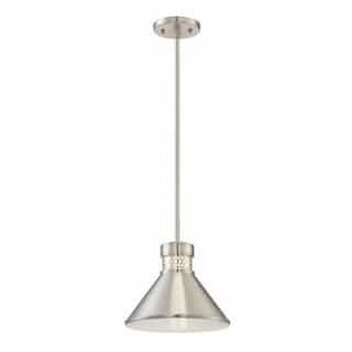 Nuvo 12W LED Small Pendant Light, Brushed Nickel, 3000K