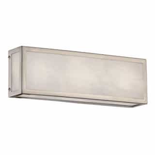 13W LED Vanity Fixture w/ Gray Marbleized Acrylic Panels, Brushed Nickel
