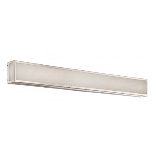 39W LED Vanity Fixture w/ Gray Marbleized Acrylic Panels, Brushed Nickel