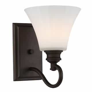 LED Tess Vanity Fixture, Forest Bronze, Frosted Fluted Glass