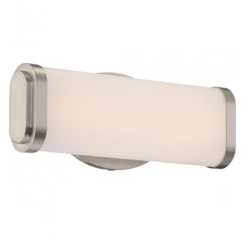 Nuvo 13W Pace Single LED Wall Sconce Light, Brushed Nickel, LED Light