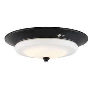 Nuvo LED Flush Mount Emergency EMR Light Fixture, Aged Bronze, Frosted Glass