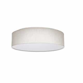 15-in 20W LED Fabric Drum Flush Mount, 120V, CCT Selectable, Beige
