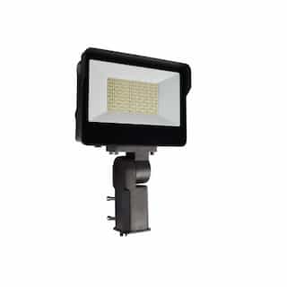 100/125/150W LED Flood Light w/Sensor, 120V-347V, CCT Selectable, BRZ