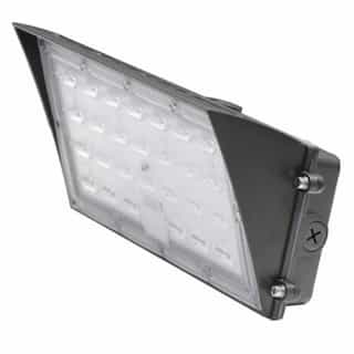 40W Semi Cut-Off LED Wall Pack, 5000 lm, 120V-277V, Selectable CCT, Bronze