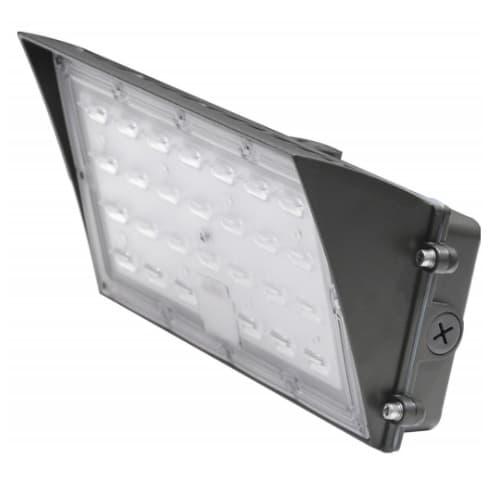 60W Semi Cut-Off LED Wall Pack, 7500 lm, 120V-277V, Selectable CCT, Bronze
