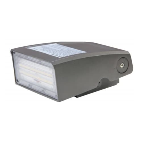 40W Full Cut-Off LED Wall Pack, Adjustable, 5000 lm, 120V-277V, Selectable CCT, Bronze