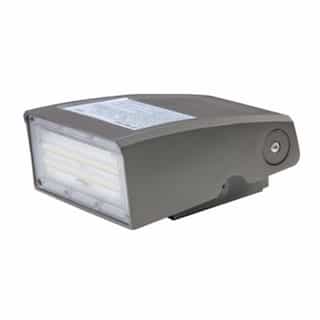 Nuvo 60W Full Cut-Off LED Wall Pack, Adjustable, 7500 lm, 120V-277V, Selectable CCT, Bronze