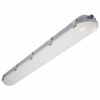 4-ft 60W Linear Vapor Proof Fixture, 347V, 7991 lm, CCT Select, Gray