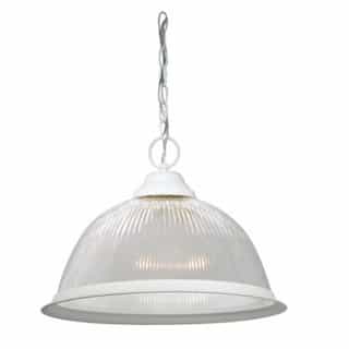 Nuvo 15in Pendant Light Fixture, 1-Light, Textured White