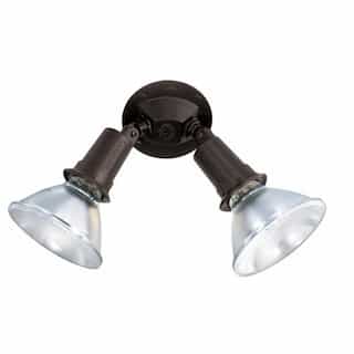 10" Outdoor Security Flood Light, Adjustable Swivel, Bronze
