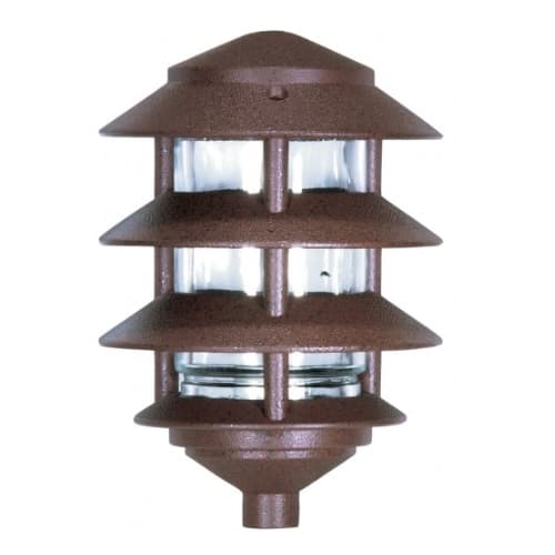 Nuvo 4-Tier PathLight Pagoda Light Fixture w/ Small Hood, Old Bronze