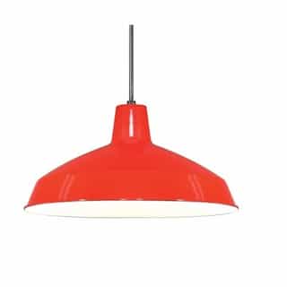 Nuvo Warehouse Shade Pendant Light Fixture, Red