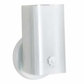Nuvo Wall Mounted Vanity Light Fixture, White, White "U" Channel Glass