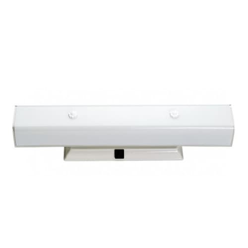 Nuvo 4-Light Wall Mounted Vanity Light Fixture, White, White "U" Channel Glass