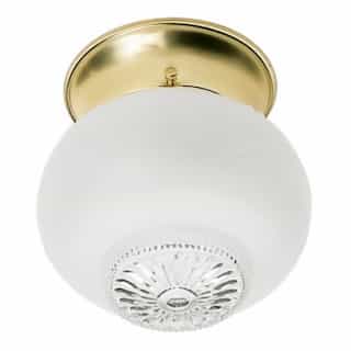 Nuvo 6" Flush Mount Ceiling Light, Polished Brass, Frosted Squat Glass Ball