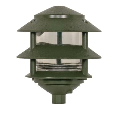 Nuvo 2-Tier Pagoda Pathlight Fixture, Small Hood, 1-light, Green