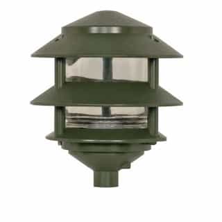 2-Tier Pagoda Pathlight Fixture, Small Hood, 1-light, Green