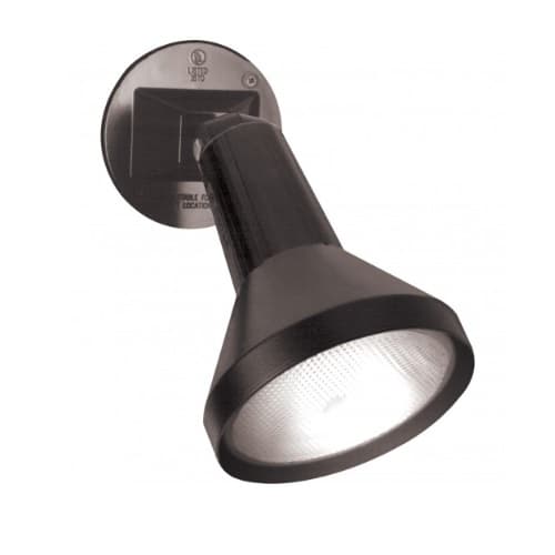 Nuvo 8in Security Flood Light w/ Adjustable Swivel, PAR38, 1-light, Black