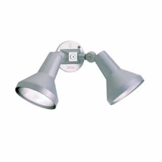 15in Security Flood Light w/ Adjustable Swivel, PAR38, 2-light, White