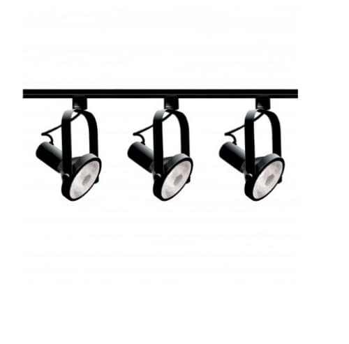 3-Light Track Light Kit, PAR30 Bulb, Gimbal Ring, Black