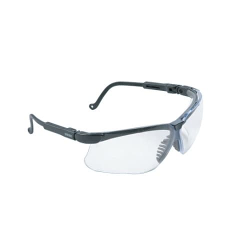 Honeywell Genesis Eyewear w/ HydroShield Anti-Fog Coating, Clear Lens, Black Frame
