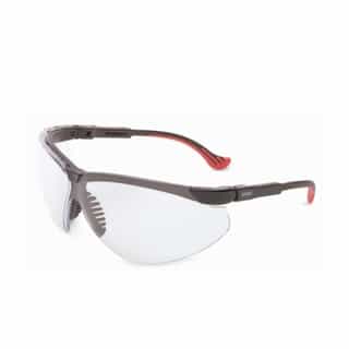 Uvex Genesis XC Series Safety Eyewear w/ Anti-Fog Coating, Black/Clear