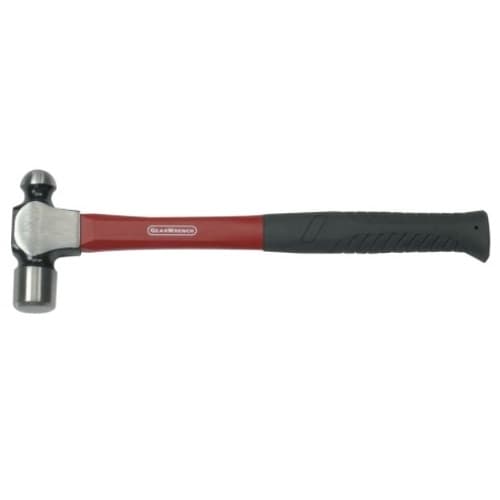 16-in Ball Pein Hammer, Steel Head, Fiberglass Handle, Red/Black