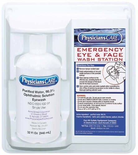Pac-Kit 32 oz Eye & Skin Flush Emergency Station Replacement Bottle