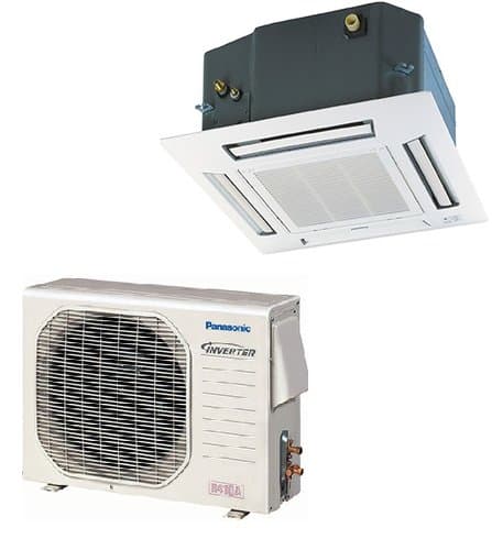 Panasonic HVAC 36K BTU 4-Way Cassette Ductless Mini Split System - Heat Pump & Air Conditioner