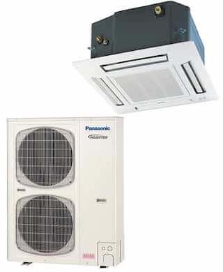 Panasonic HVAC 42K BTU 4-Way Cassette Ductless Mini Split System - Heat Pump & Air Conditioner