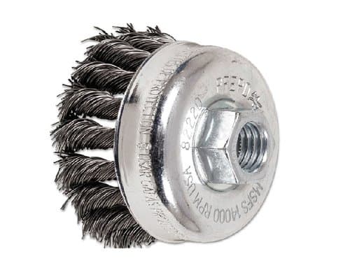 5/8 Inch, 11 Arbor Carbon Steel Mini Knot Cup Brush