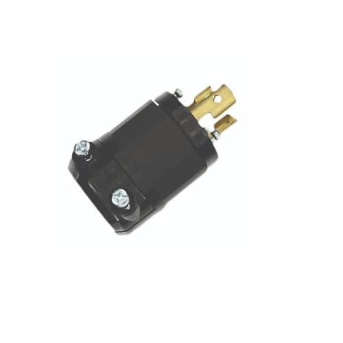 15 Amp Locking Plug, NEMA L7-L15P, 277V, Black