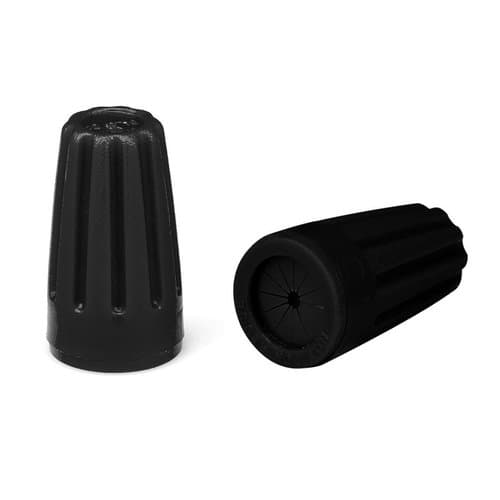 NovaLux Black Silicone Wire Nut, Pack of 20