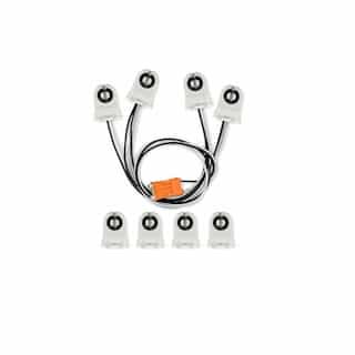 NovaLux 4-Lamp Wiring Harness for Single-End Direct Wire LED Tubes