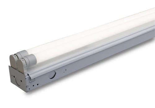 NovaLux 4-ft LED Strip Light Fixture for 2 T8 Tubes, Ballast Bypass, G13, 120V-277V, White