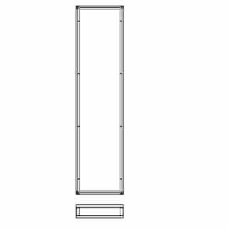 NovaLux 1x4 Surface Mounted Kit for LED Back-Lit Panel, White