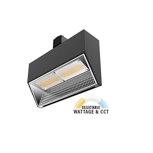 30W/40W/50W LED Track Head Light, H-Style, 120V, CCT Selectable, Black
