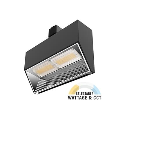 30W/40W/50W LED Track Head Light, J-Style, 120V, CCT Selectable, Black