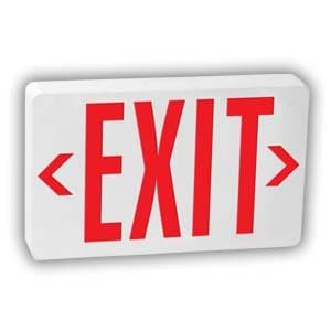 LED Exit Sign without Battery Backup, Universal Red